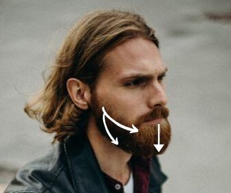 beard brushing direction guide