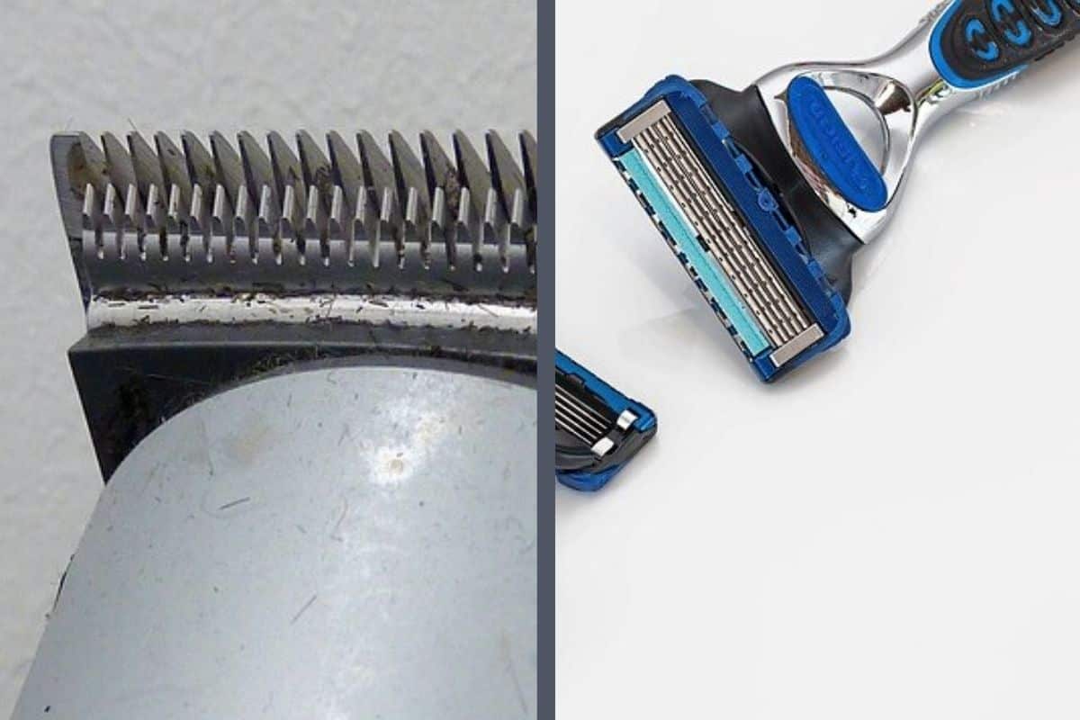 picture of a trimmer and a razor - which would you choose for chest hair?