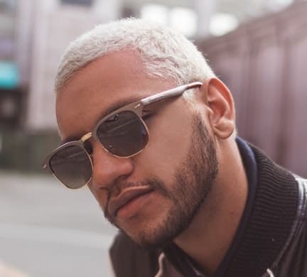 Platinum buzz cut
