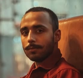 Buzz cut with stubble mustache