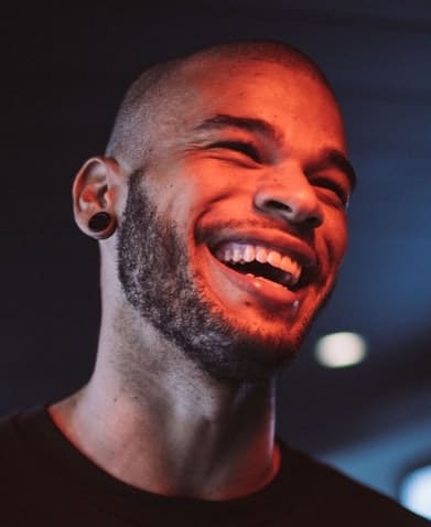 buzz cut with receding hairline and beard