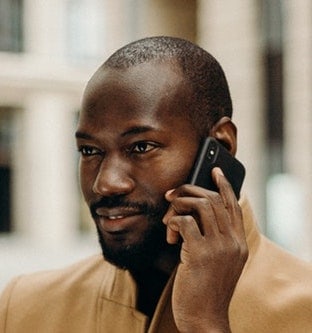 Receding hairline and buzz cut