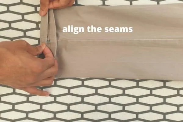 how to align seams before ironing creases