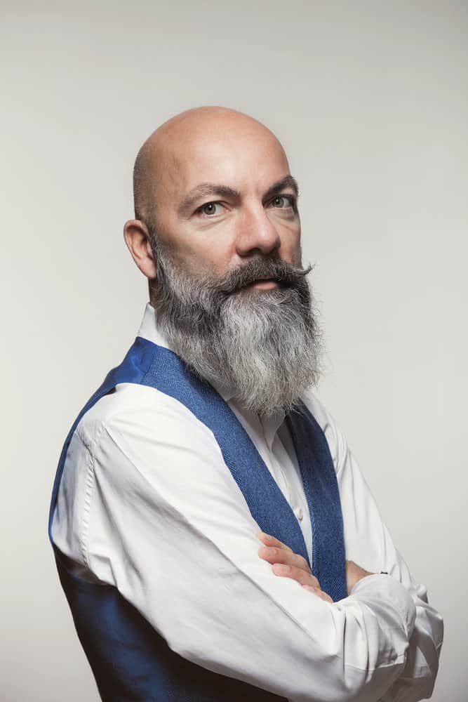 bald with salt and pepper beard deposit photos