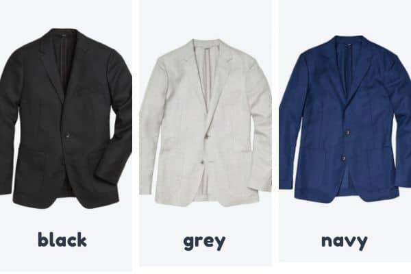 Navy, Grey and Black Blazers