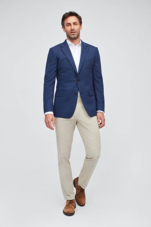 blue sports coat and regular stone chinos – Ready Sleek