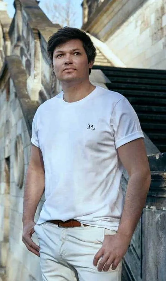 Chinos with french tucked tshirt