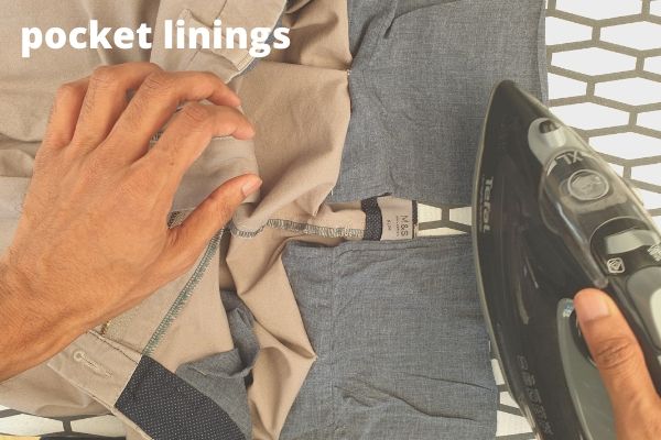 how to iron pocket linings