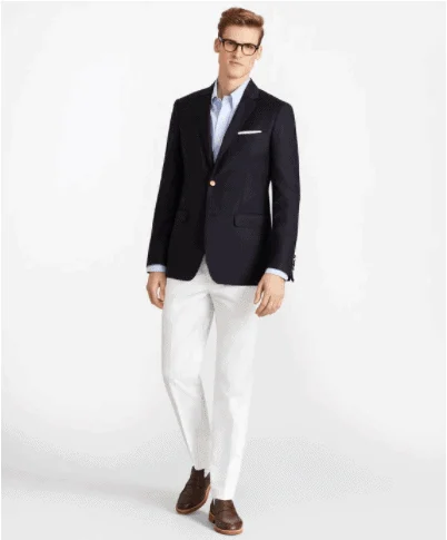 Beige chinos blazer navy Guide: Basic