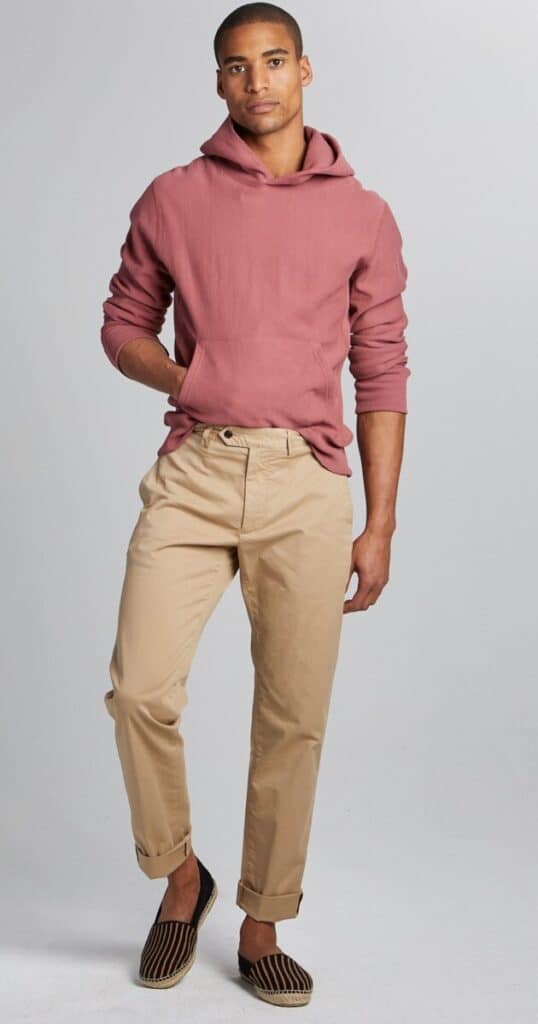 Todd Snyder chinos and hoodie