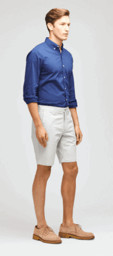 Bonobos chino shorts and long sleeve shirt