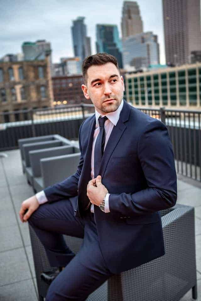 man in a business formal suit