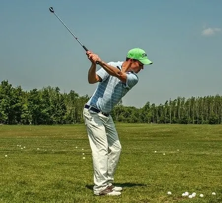 Chinos and playing golf