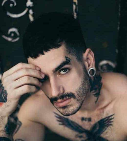 mustache with stubble example