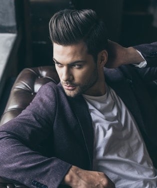 long modern day pompadour style