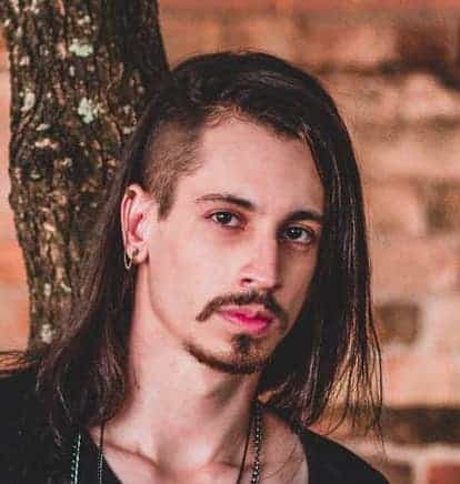 long undercut with an anchor goatee
