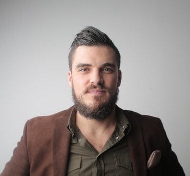 small side pompadour with an undercut