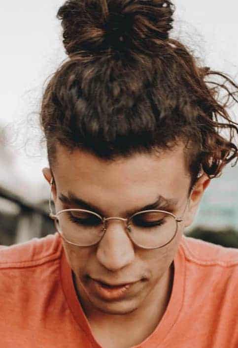 full and high man bun