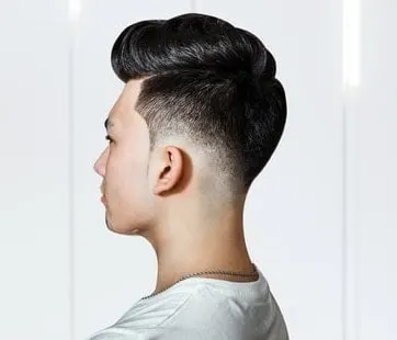 pompadour with a low fade