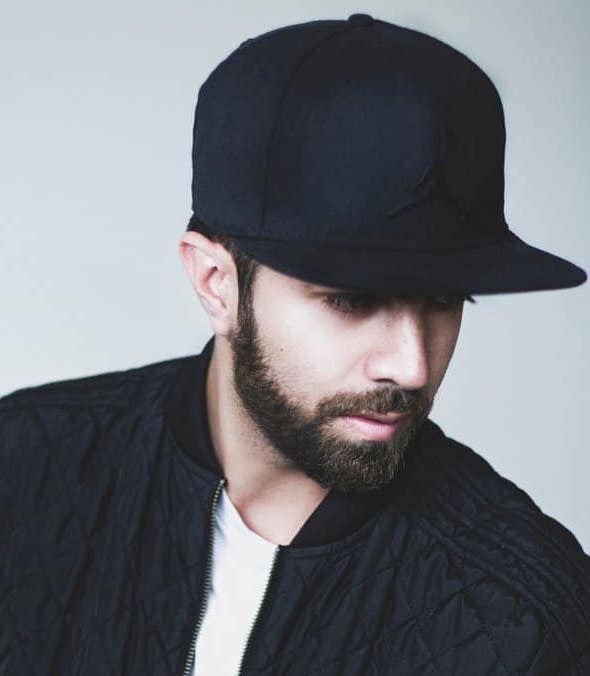 short boxed beard and a tucker hat