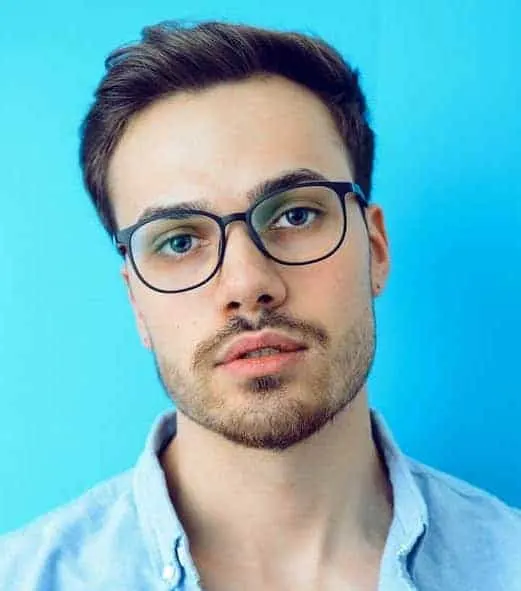 stubble goatee with short cheek hair
