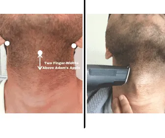 neckline trim before and after