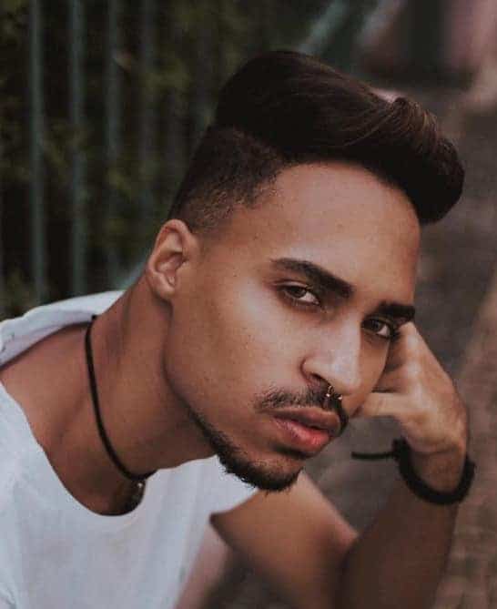 wavy quiff with an undercut