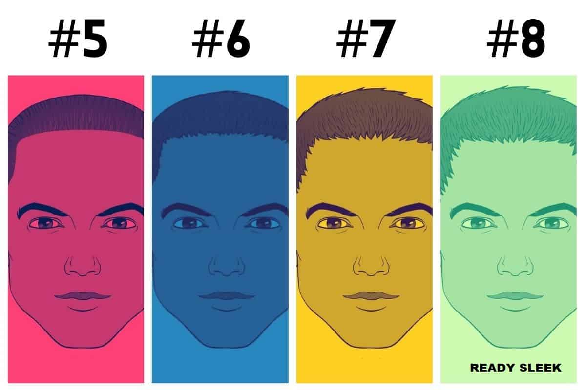 haircut guard sizes in mm