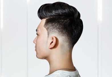 pompadour with low fade