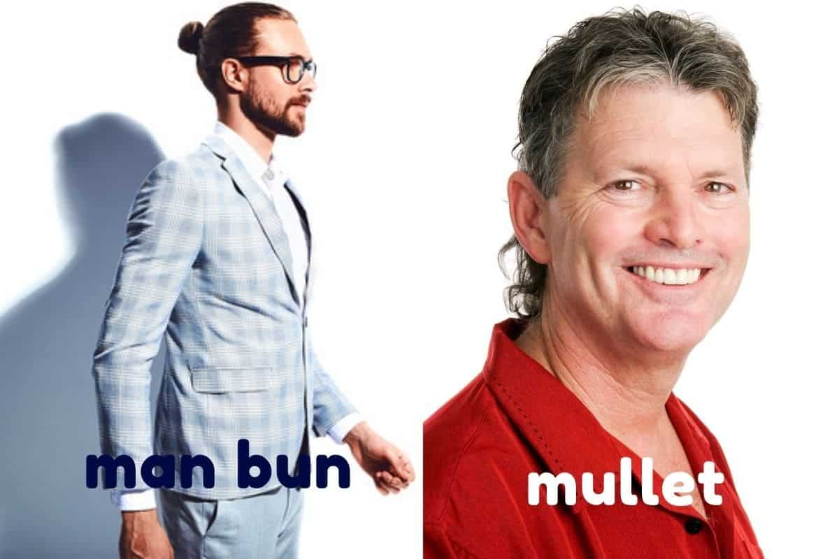 man bun vs mullet