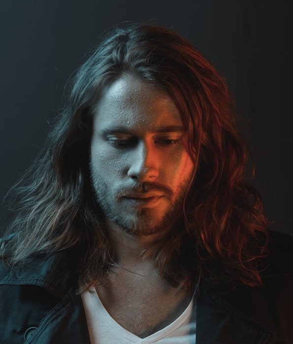 man with long hair