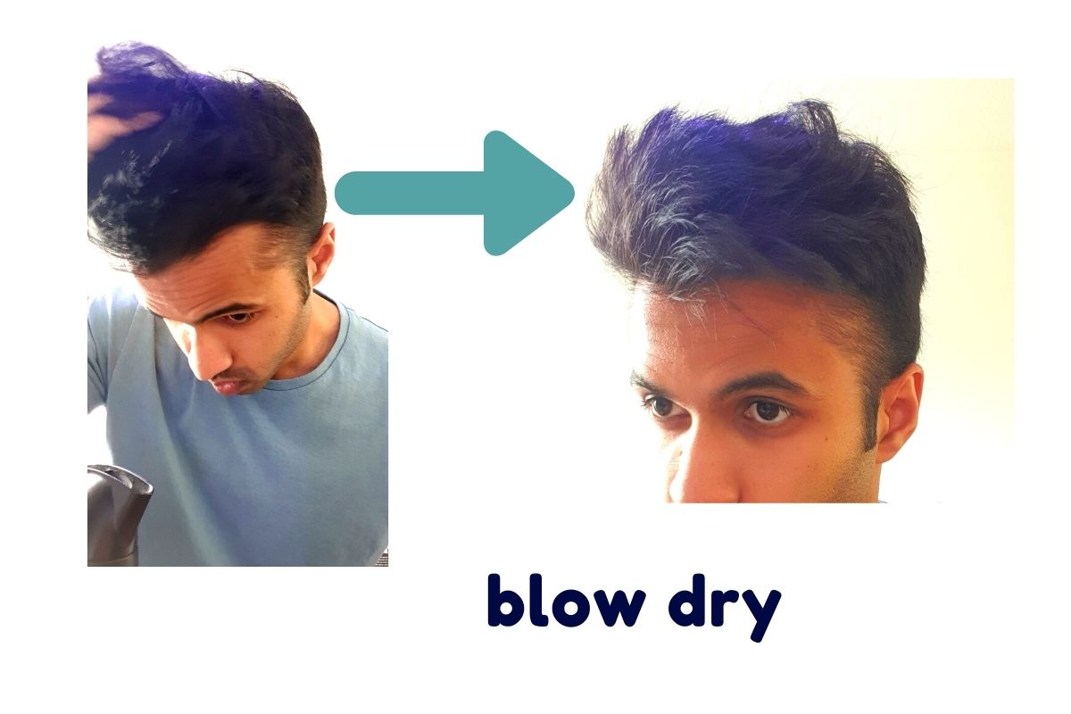 blow dry hair example