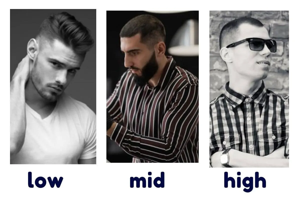 comparison of low, mid and high fade