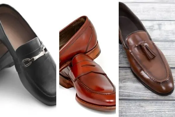 side by side of bit vs penny vs tassel loafers