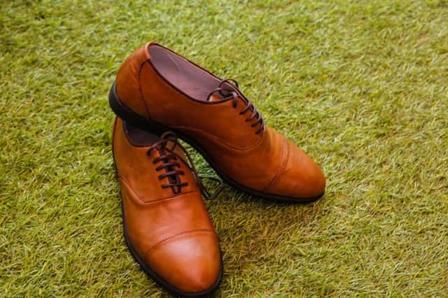 brown cap toe oxford shoes