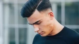 Brushed Pompadour And Side Part