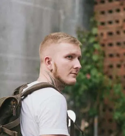 long buzz cut with high fade