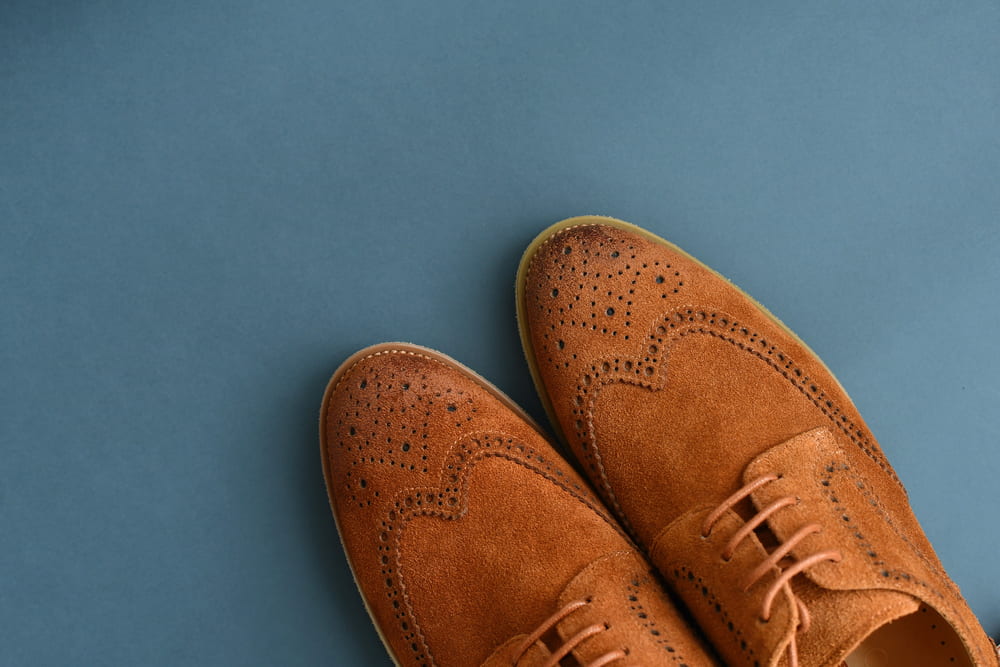 suede brogue derby shoes 