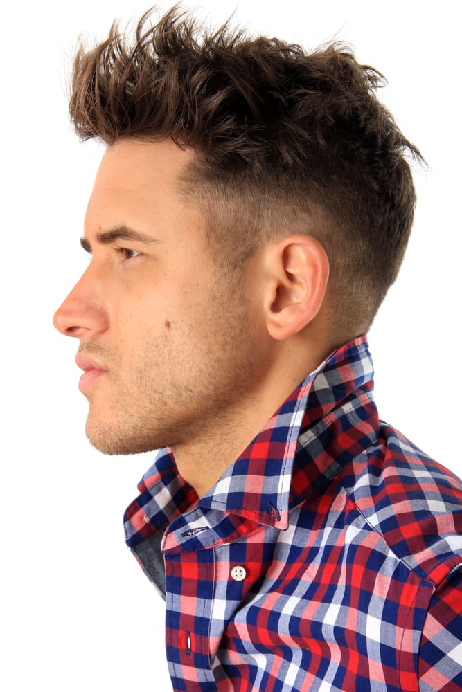 1.5 fade with spiked textured top