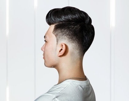 pompadour with low fade