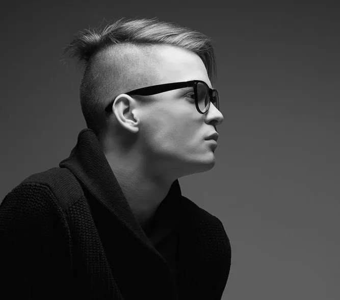 undercut and glasses 