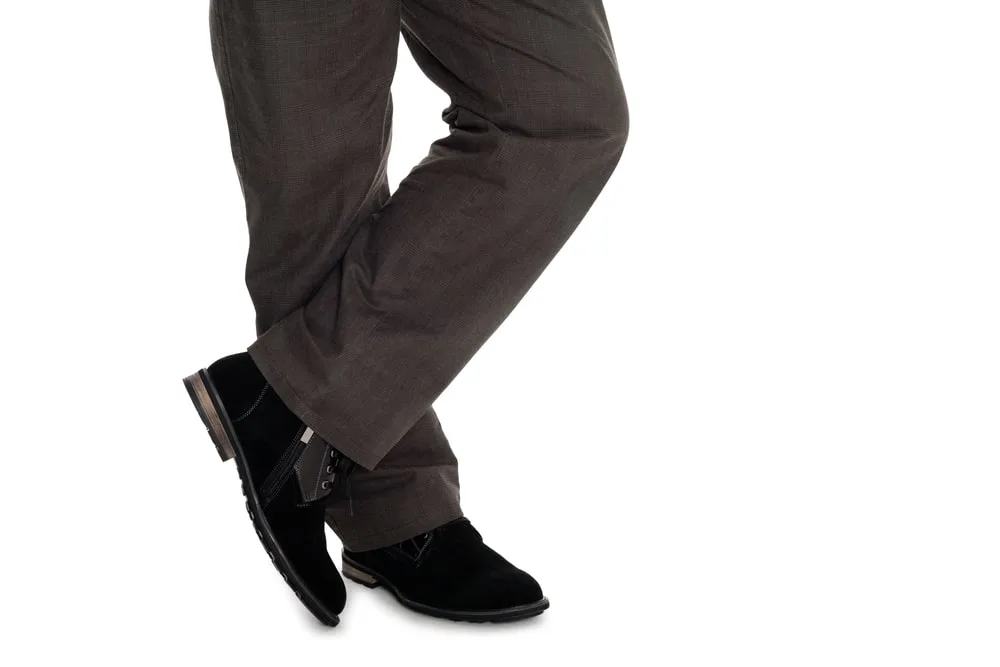 Suede shoes with suit