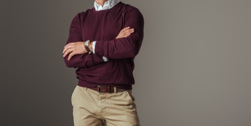 chinos and sweater 