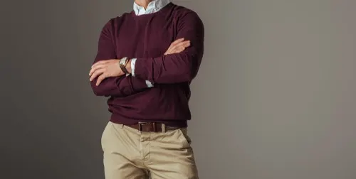  chinos and sweater