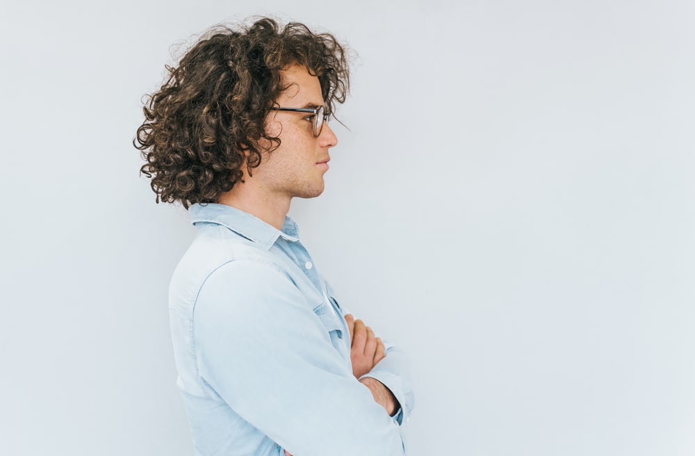 man with curly hair