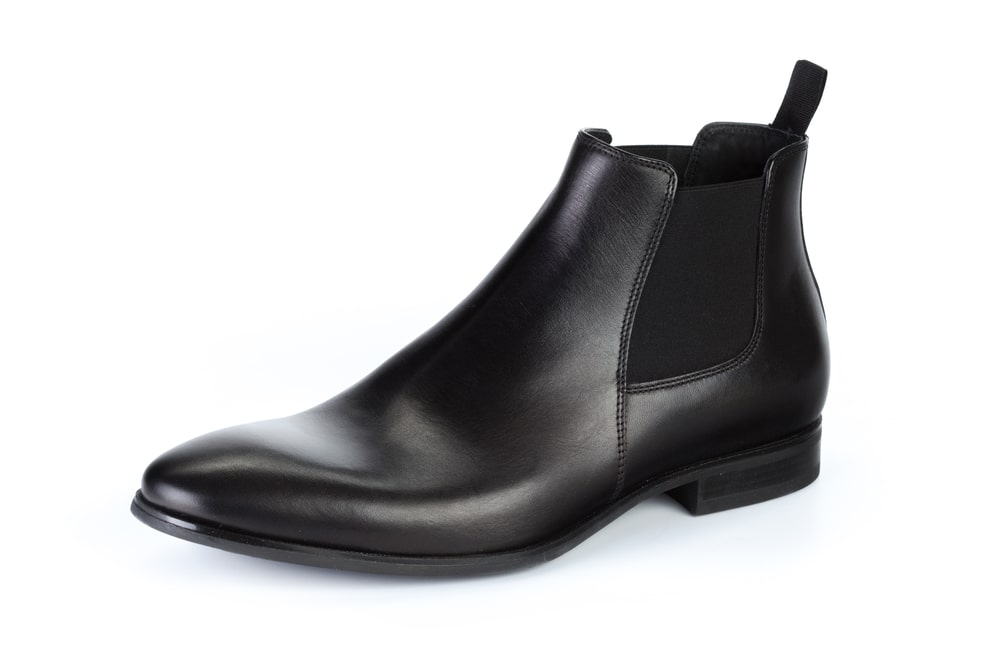 black leather chelsea boots