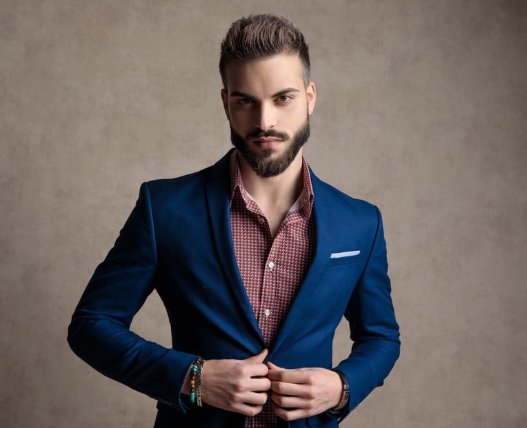 Khaki pants on sale blue blazer