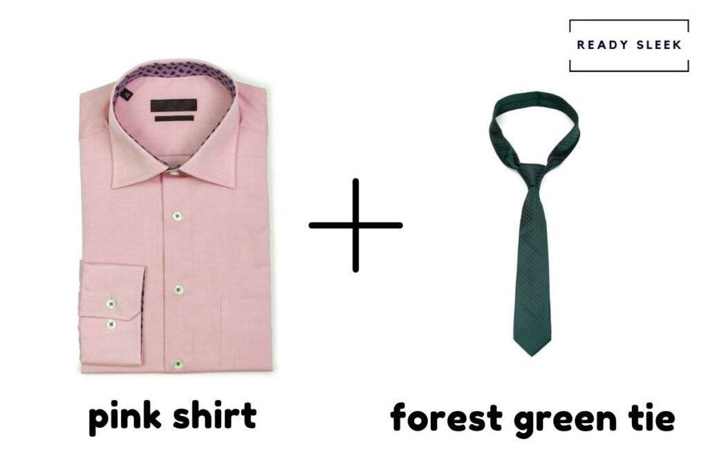 Elevate Your Style with Pink Shirt and Green Tie Pairing