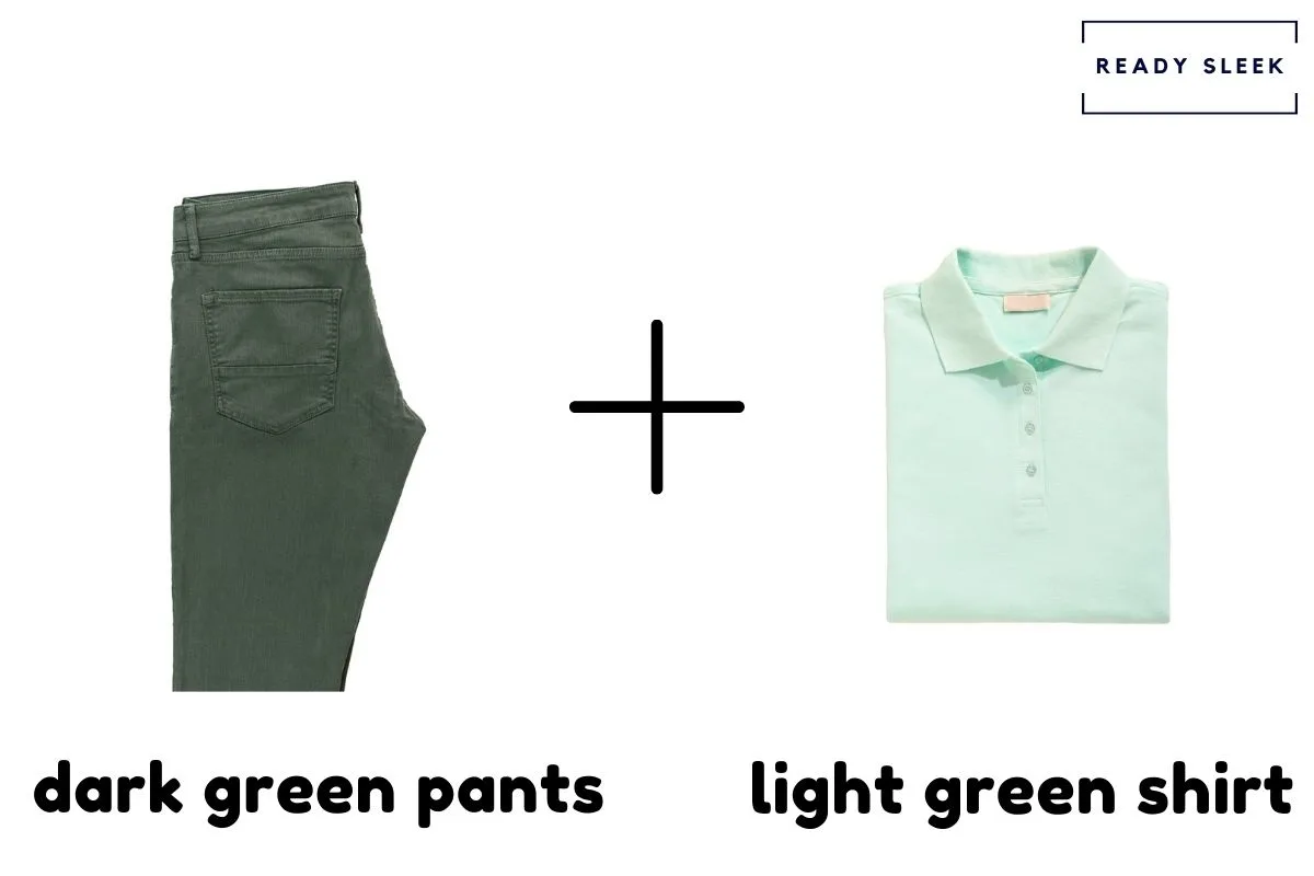 Dark Green Pants With Light Green Shirt