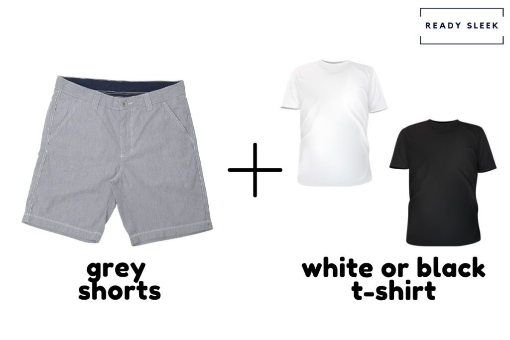 What Color Shirt Goes With Grey Shorts? (Pics) • Ready Sleek